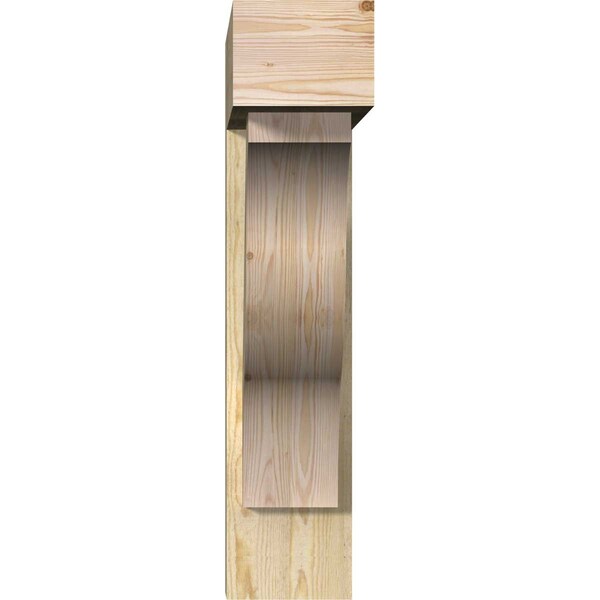 Funston Block Rough Sawn Bracket W/ Offset Brace, Douglas Fir, 8W X 30D X 36H